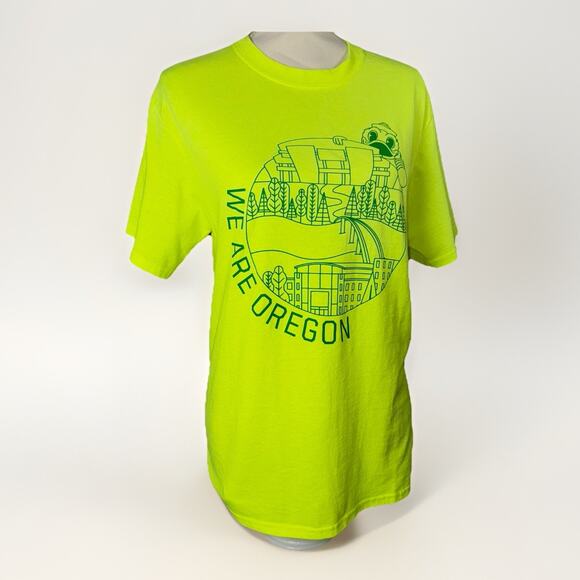 We Are Oregon T Shirt University Ducks Neon Green Men Small NCAA OU College Rare - Picture 1 of 6